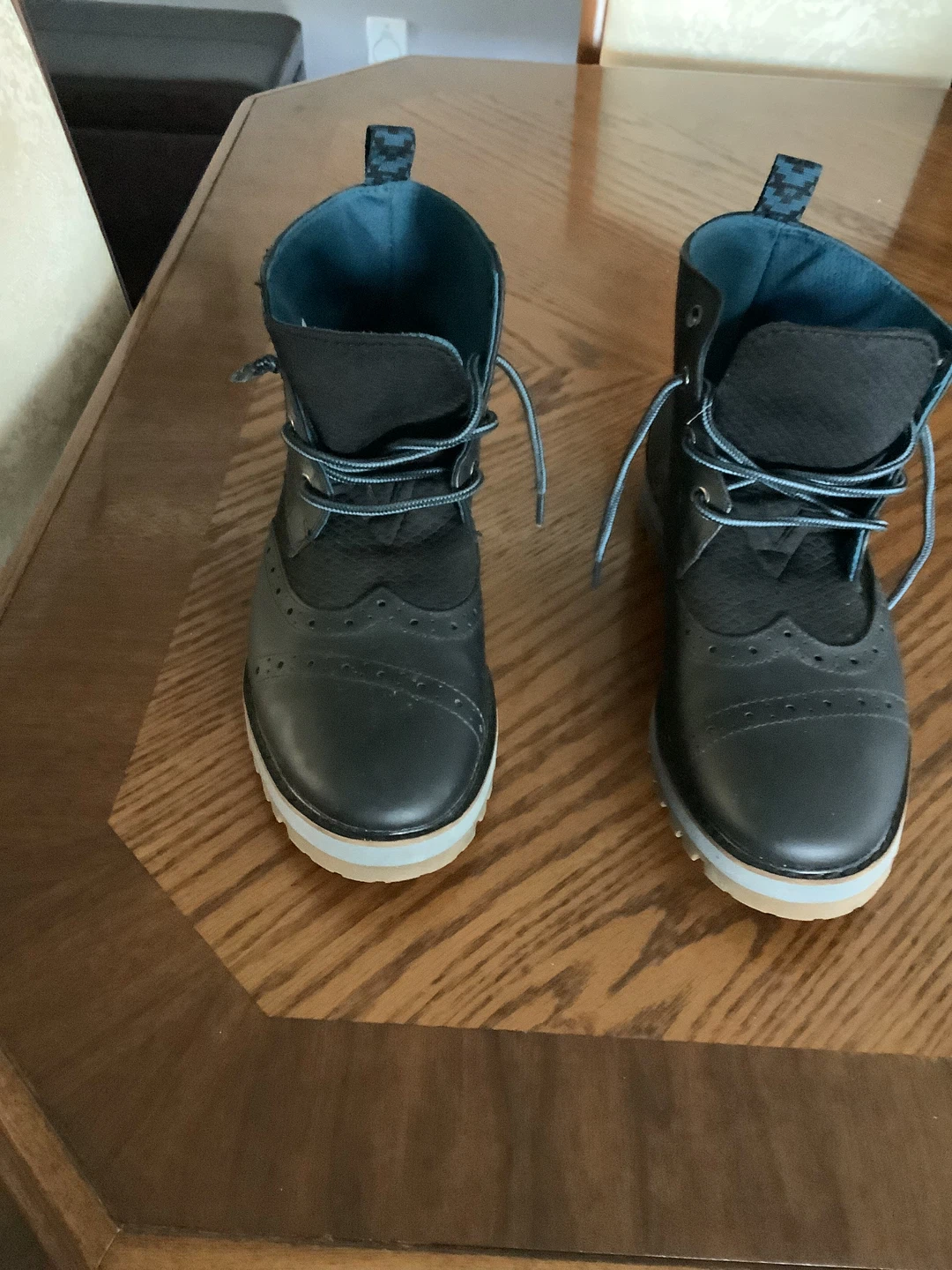 Black Leather Boots with Vibram Soles