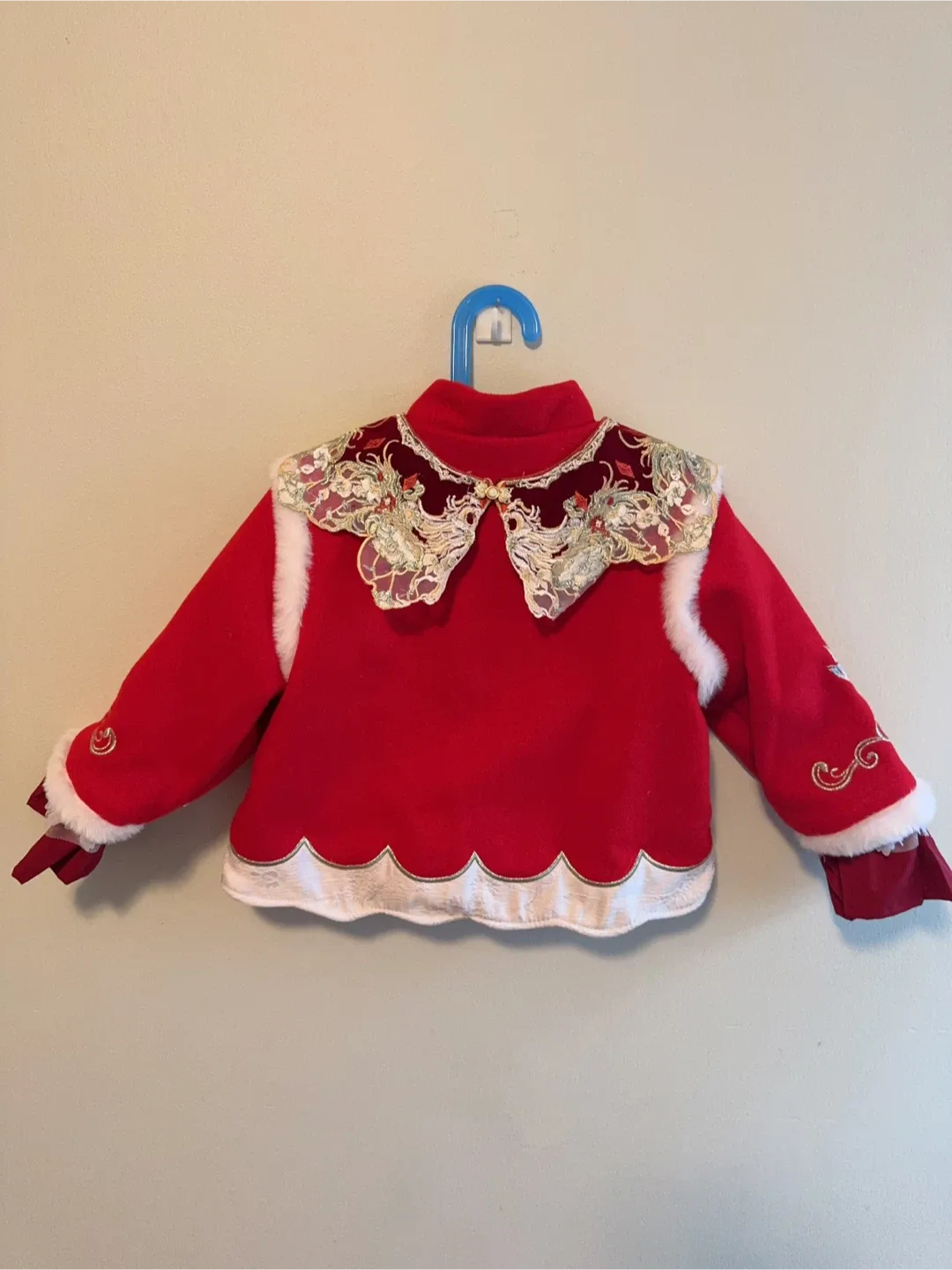 Red Chinese Traditional Embroidered Toddler Jacket image indicator(4)
