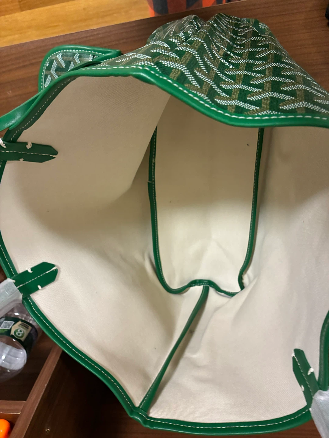 Goyard Green Tote Bag with Pouch - photo 4