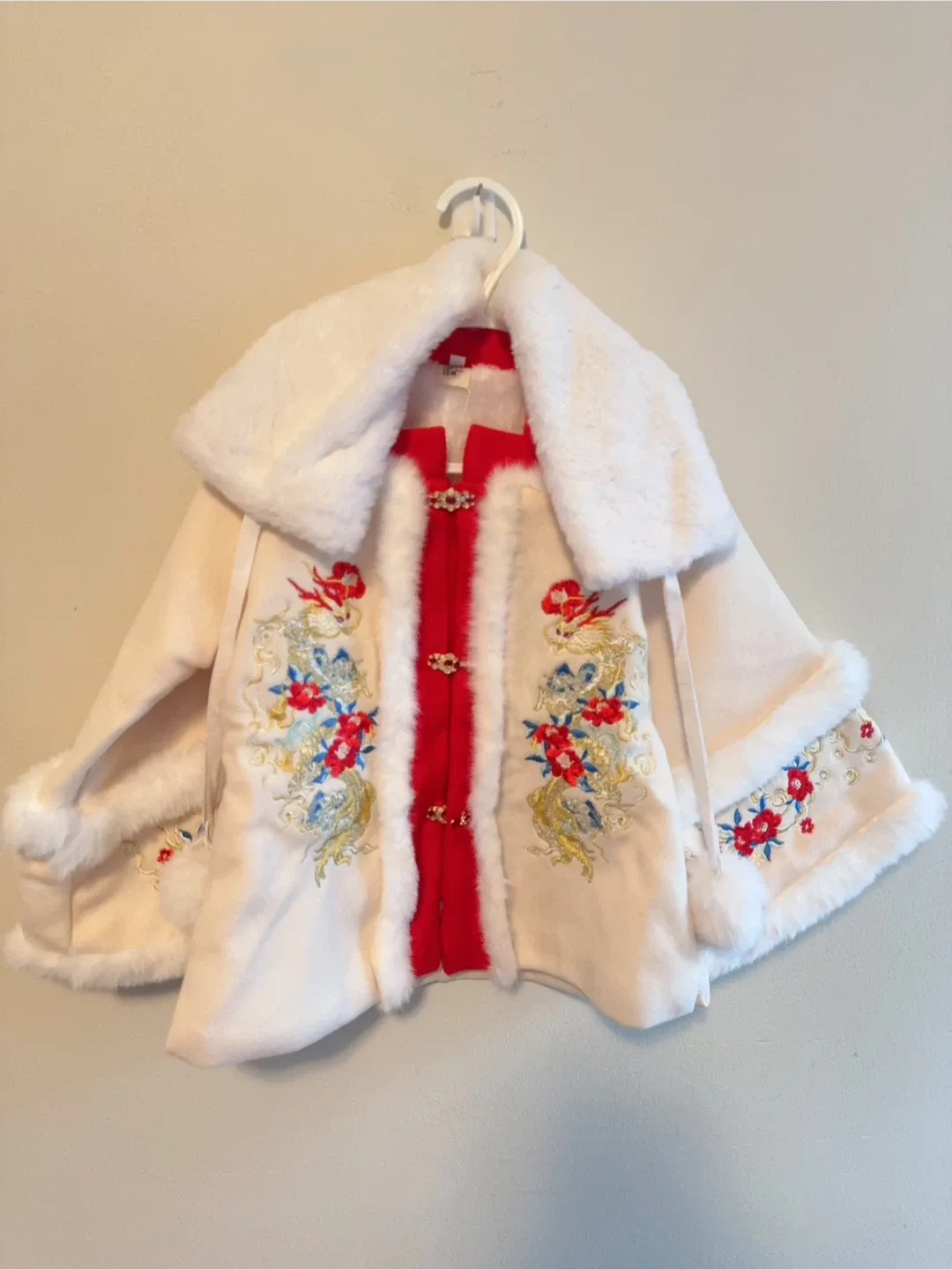 Embroidered Dragon & Floral Kids' Jacket Toddler 6-7T