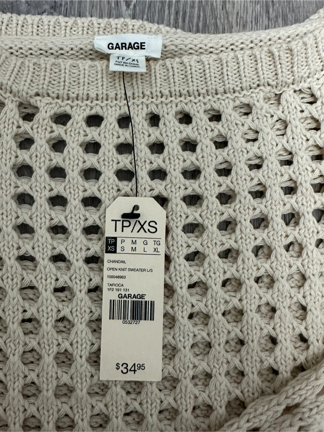 Garage Open Knit Sweater - XS - photo 2