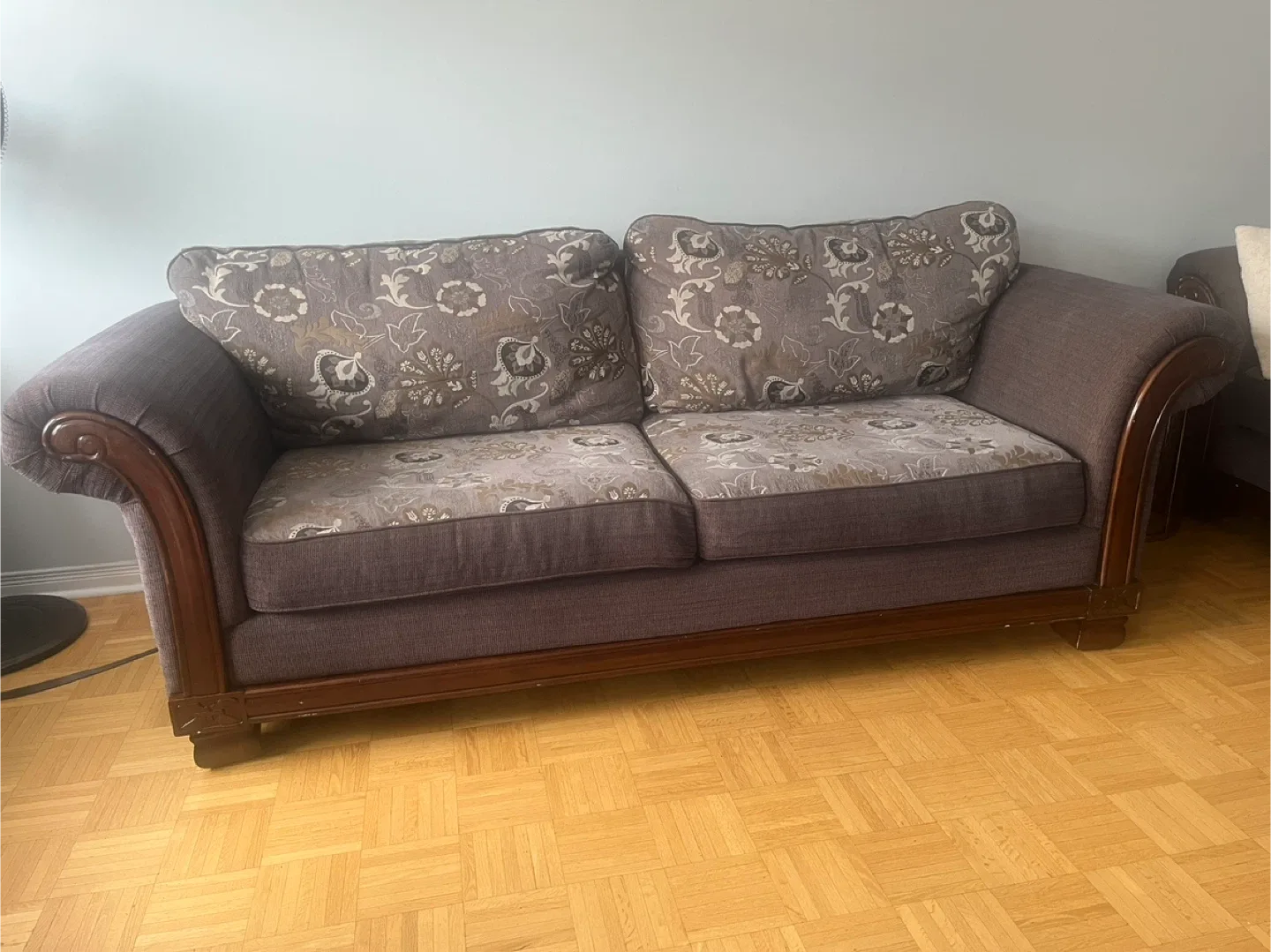 3 Brown Couches and Oval Glass Top Coffee Table image indicator(6)