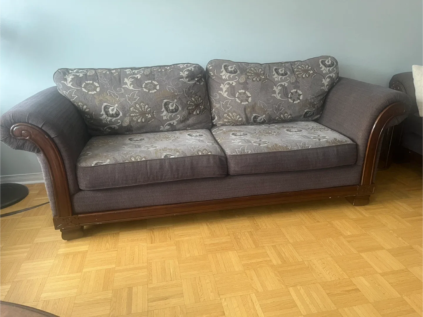 3 Brown Couches and Oval Glass Top Coffee Table image indicator(5)