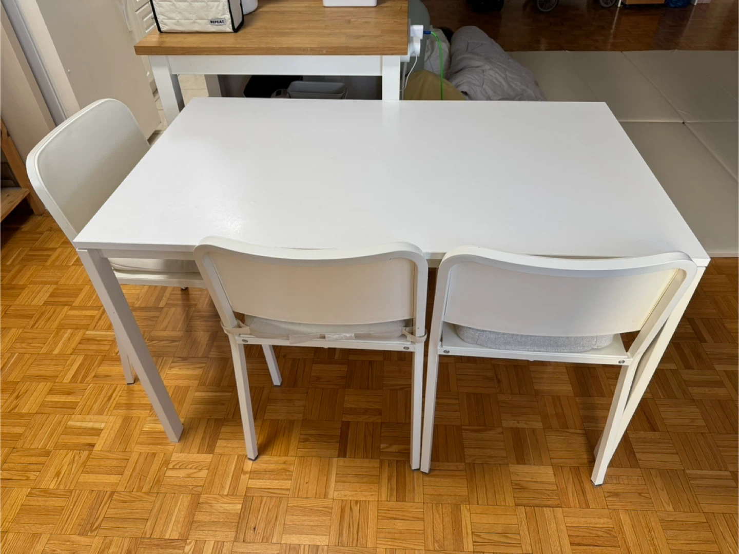 IKEA Dining Table & 4 Chairs - White