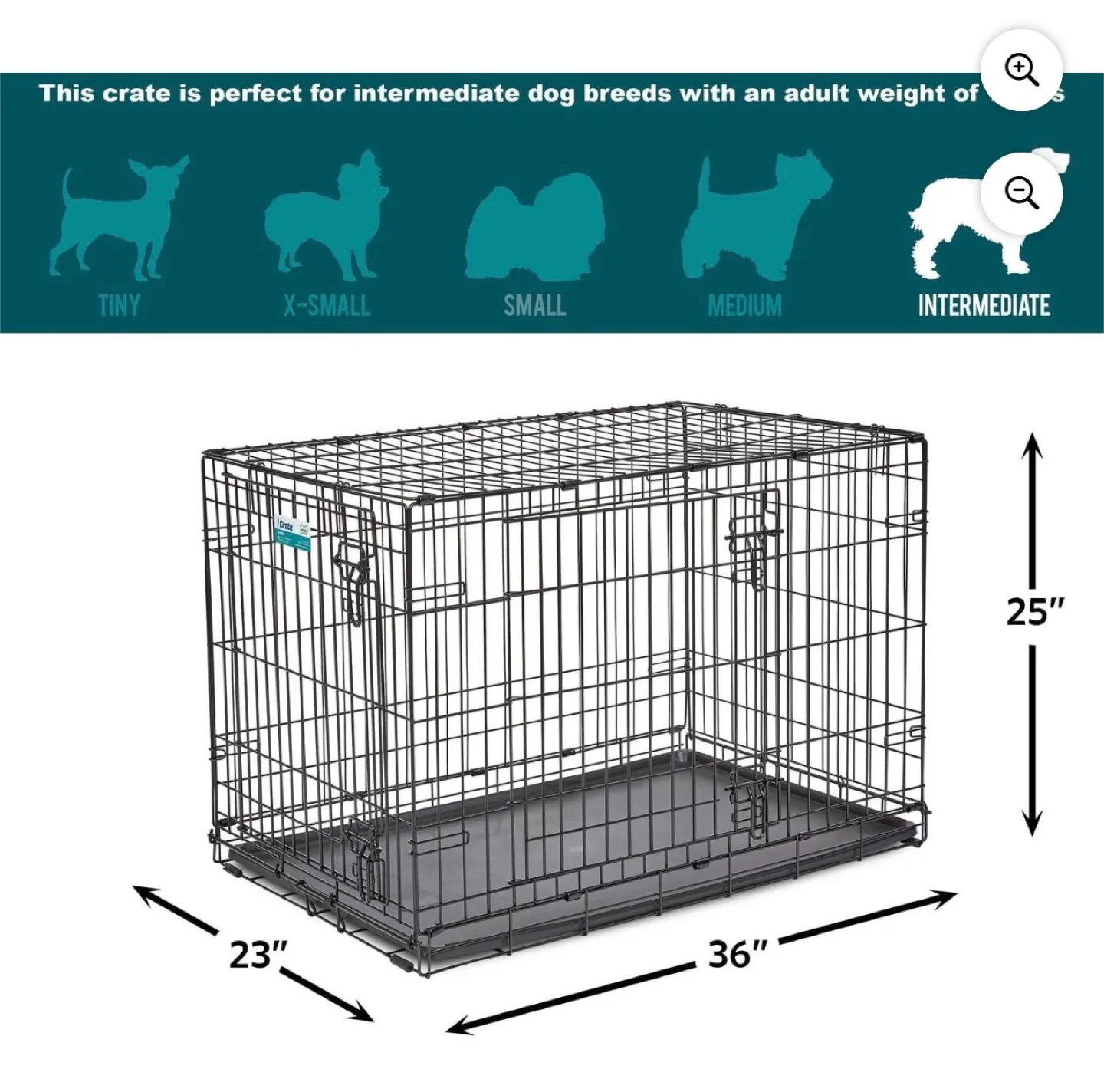 36" Dog Crate - Perfect Size! image indicator(2)