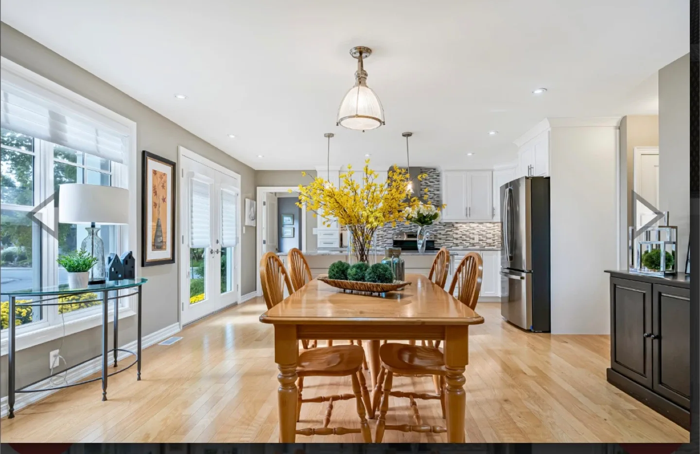 Wood Dining Table with 10 Chairs