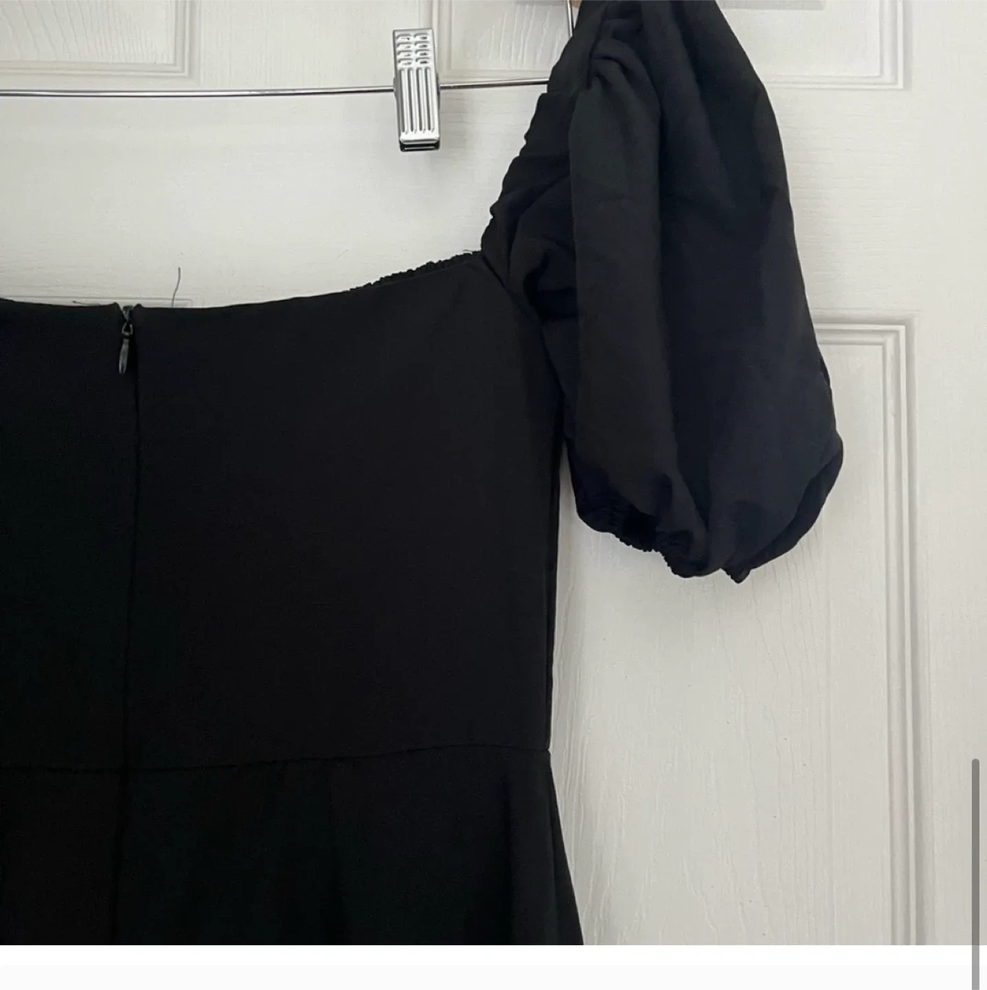 Black Puff Sleeve Midi Dress small size ( it has no tags) image indicator(5)