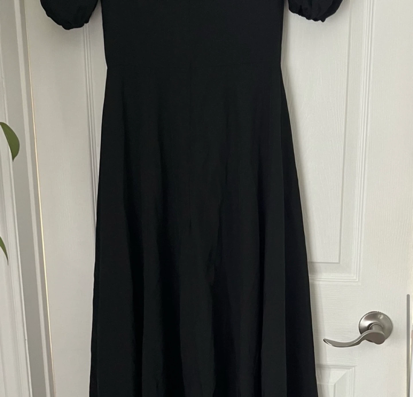 Black Puff Sleeve Midi Dress small size ( it has no tags) - photo 4