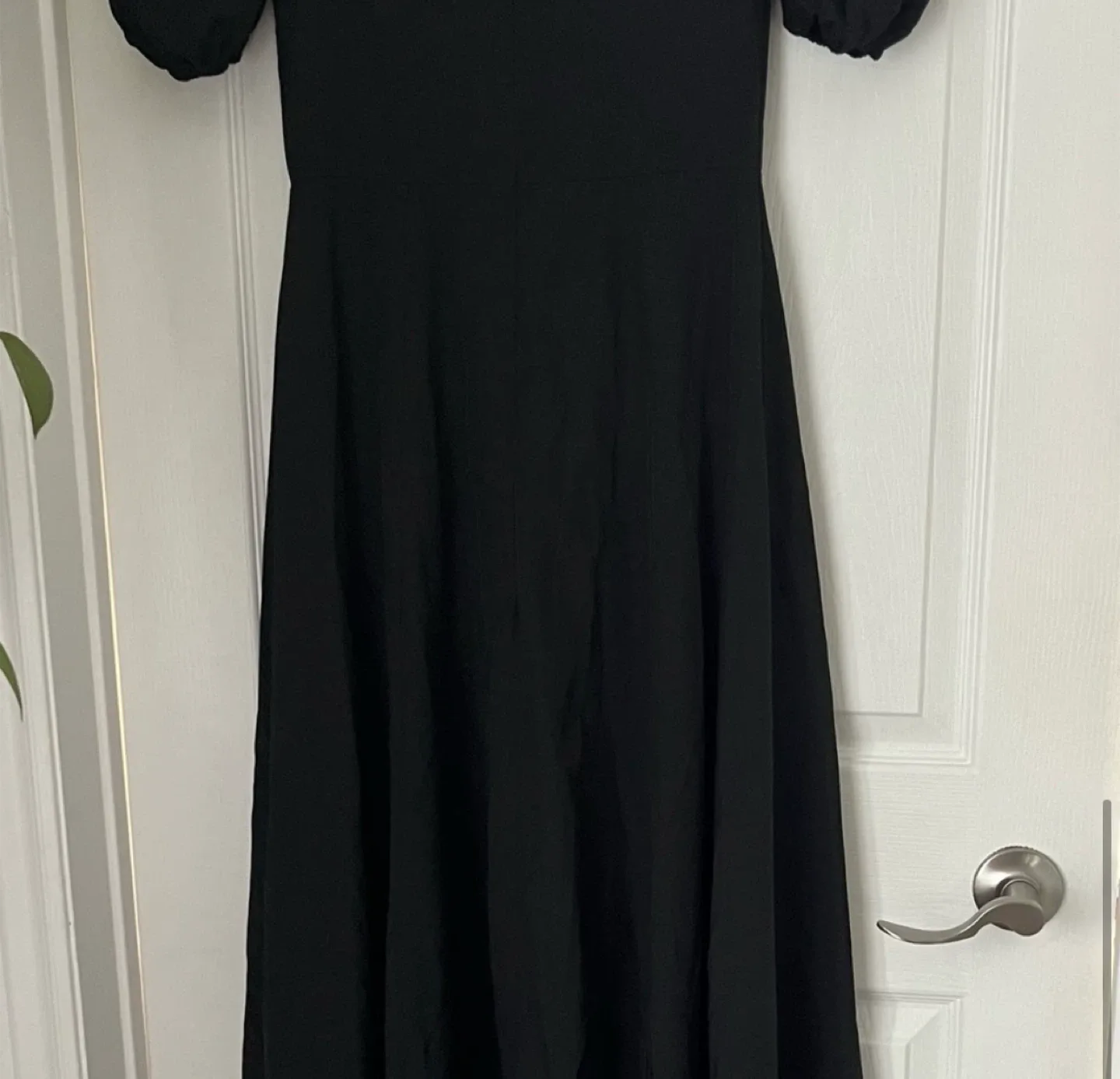 Black Puff Sleeve Midi Dress small size ( it has no tags) image indicator(4)