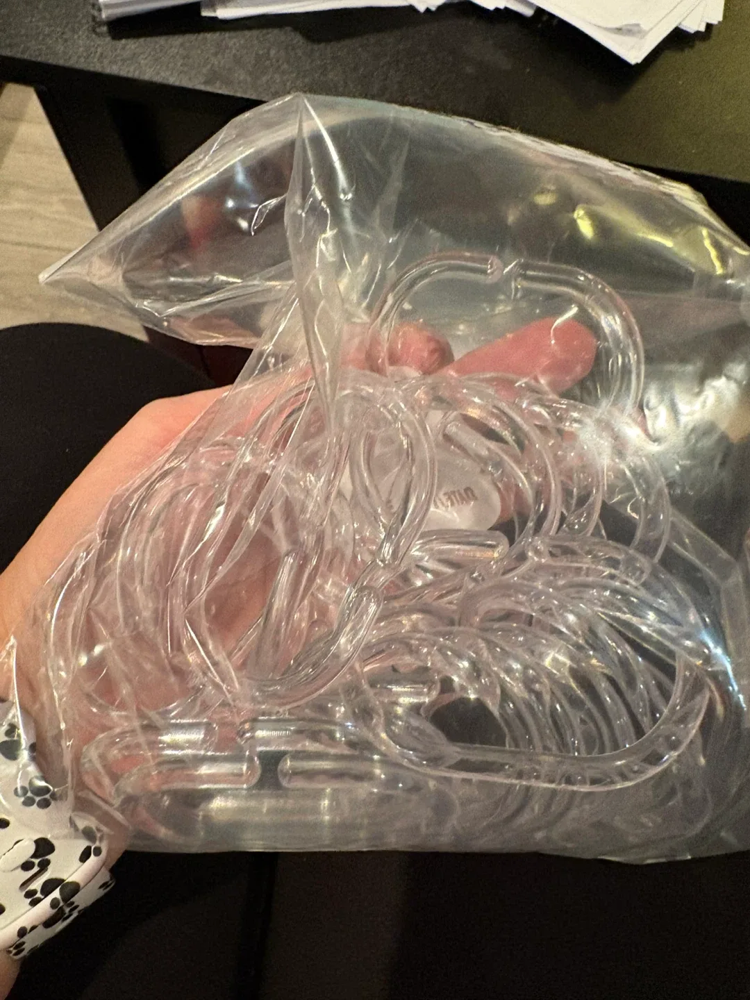 Clear shower curtain rings #cleanout