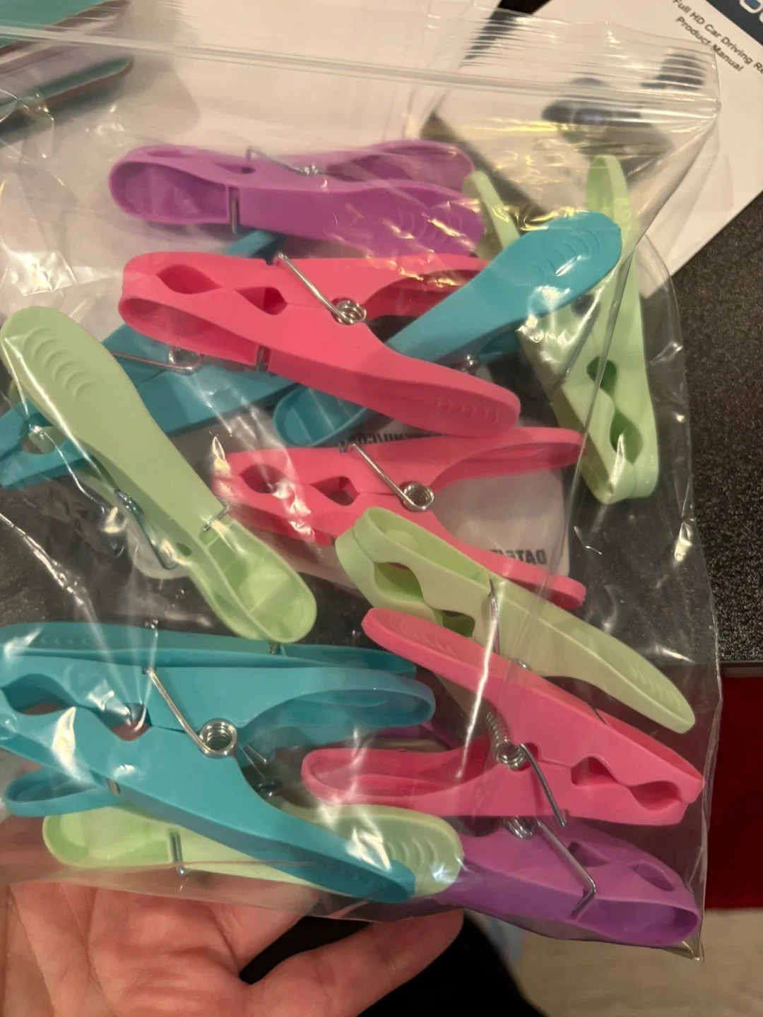 Bag of Colourful Clothespins #cleanout