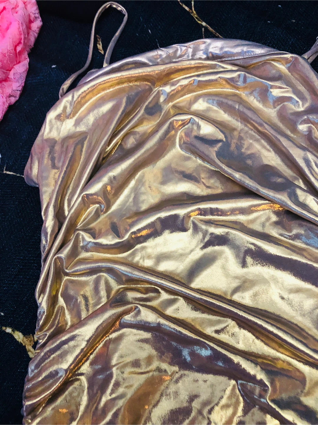 Christmas party dress , Gold Mini Dress brand new - photo 2
