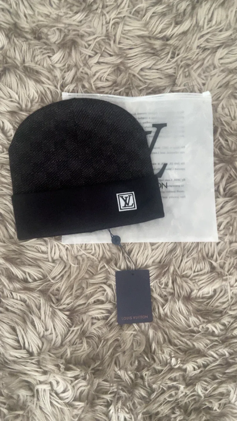 Louis Vuitton Black Beanie - New with Tags