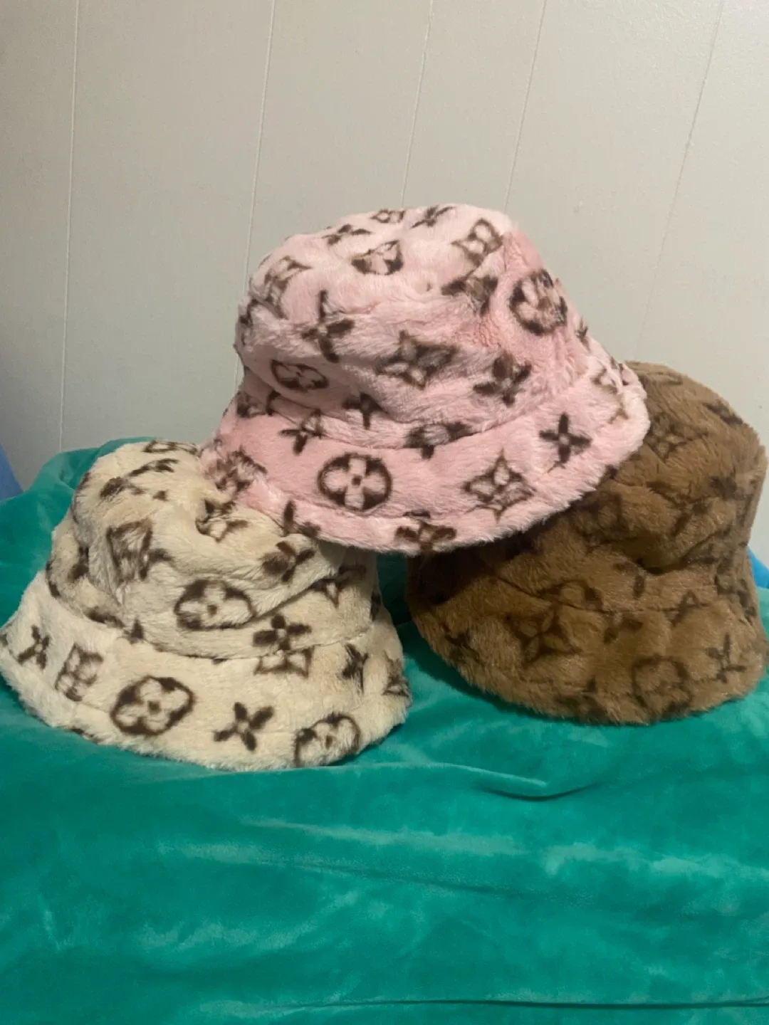 Designer Inspired Bucket Hats - Pink, Beige, Brown