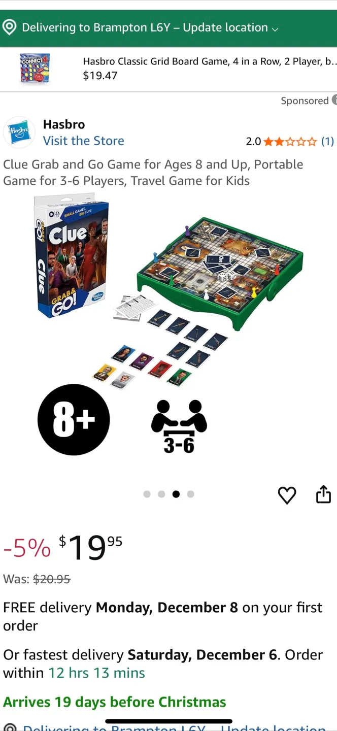 Clue Grab and Go Game - Ages 8+, Portable Travel Game image indicator(4)