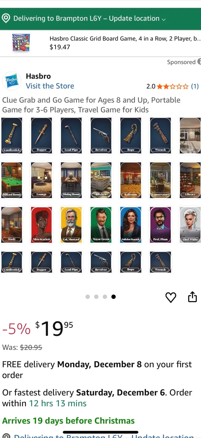 Clue Grab and Go Game - Ages 8+, Portable Travel Game image indicator(5)