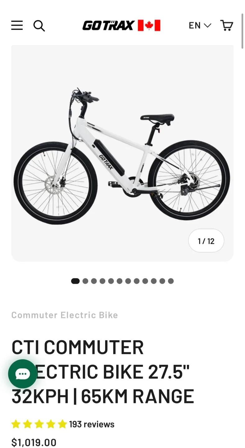 GOTRAX CTI Commuter Electric Bike 27.5"