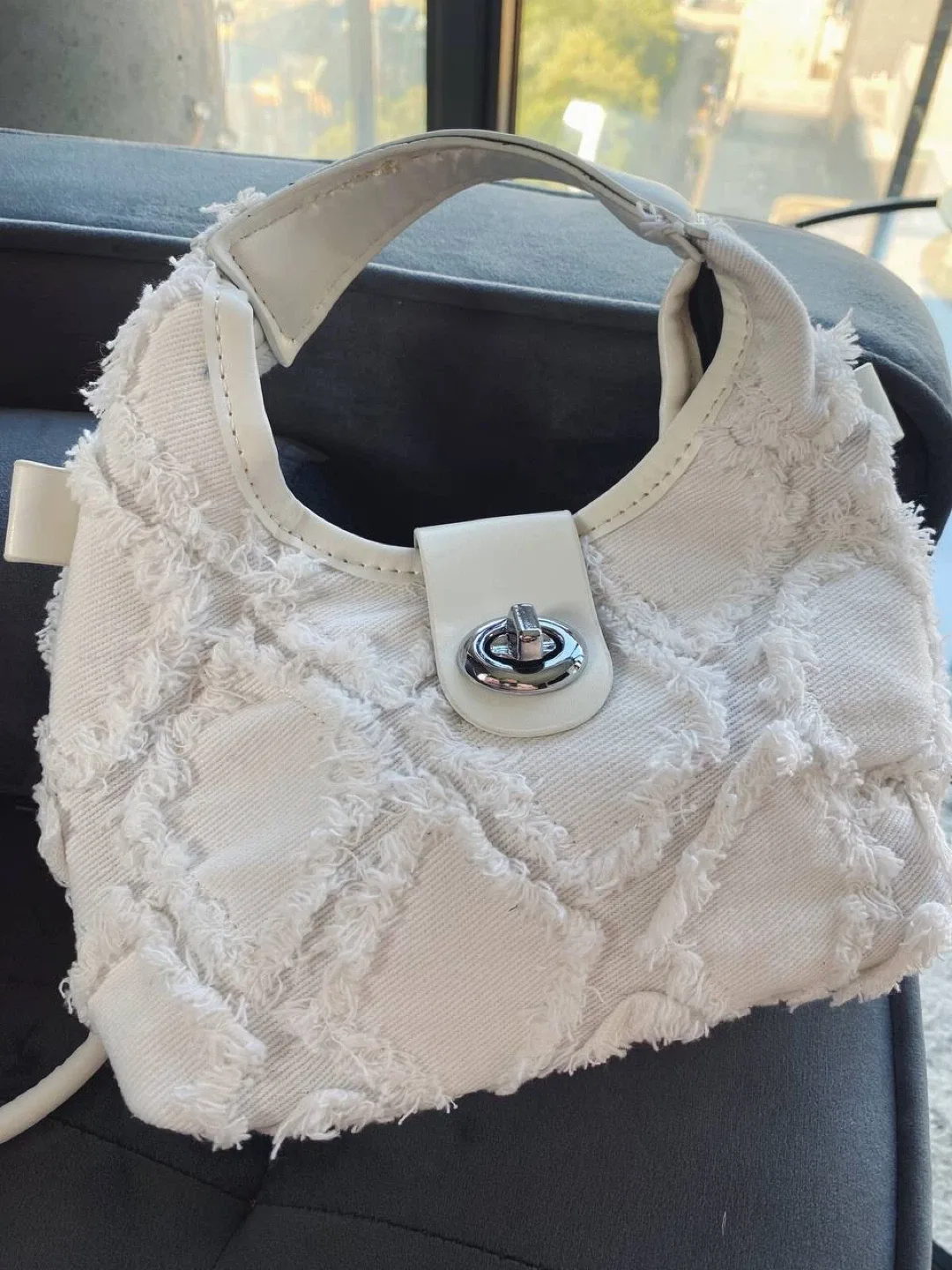 White Denim Handbag image indicator(8)