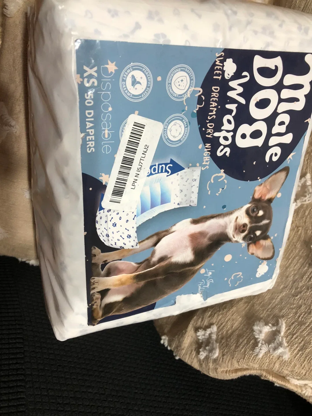 Male Dog Wraps - XS Disposable Diapers image indicator(4)