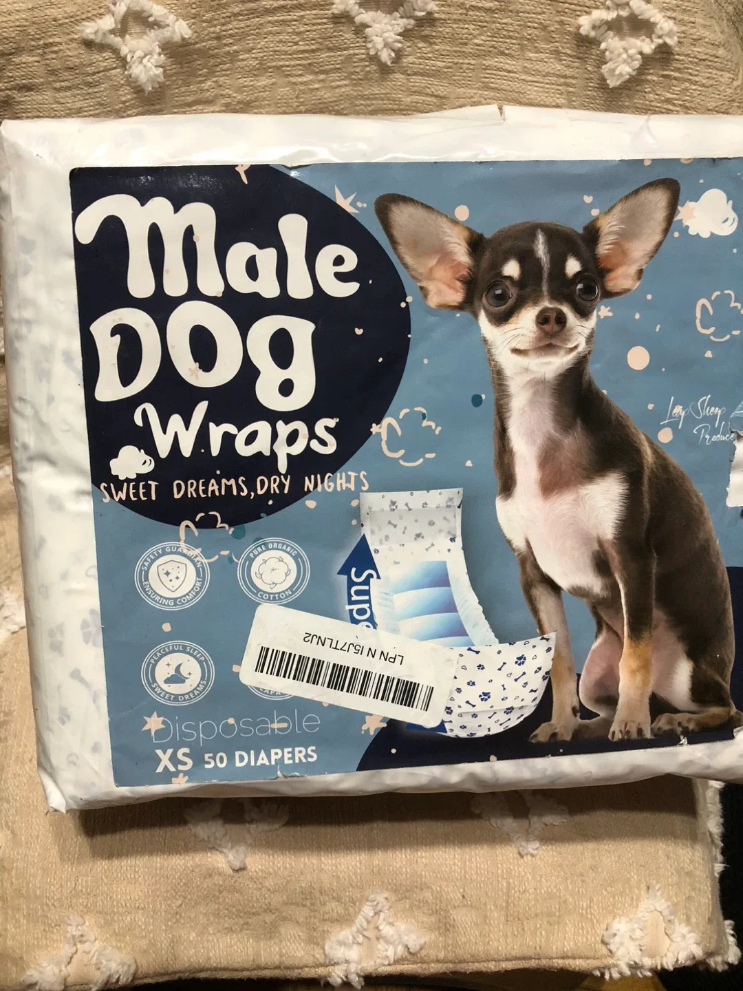 Male Dog Wraps - XS Disposable Diapers image indicator(2)
