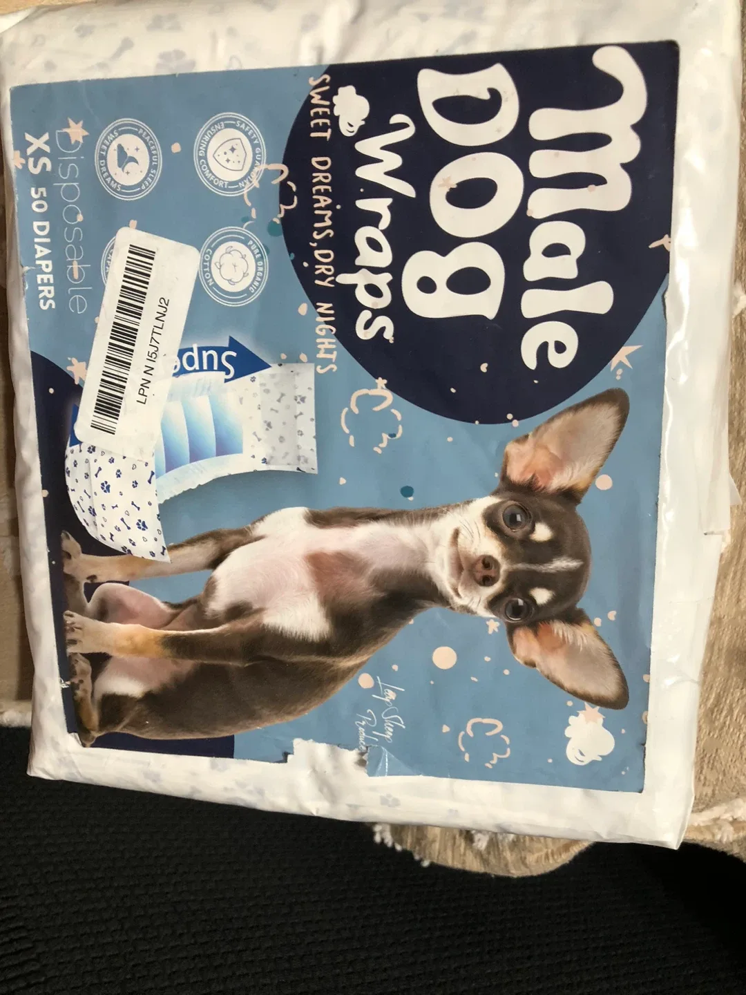 Male Dog Wraps - XS Disposable Diapers image indicator(3)