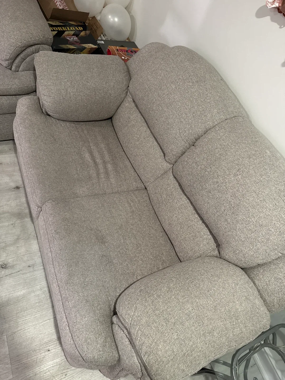 Beige Sofa Set - Couch and Loveseat