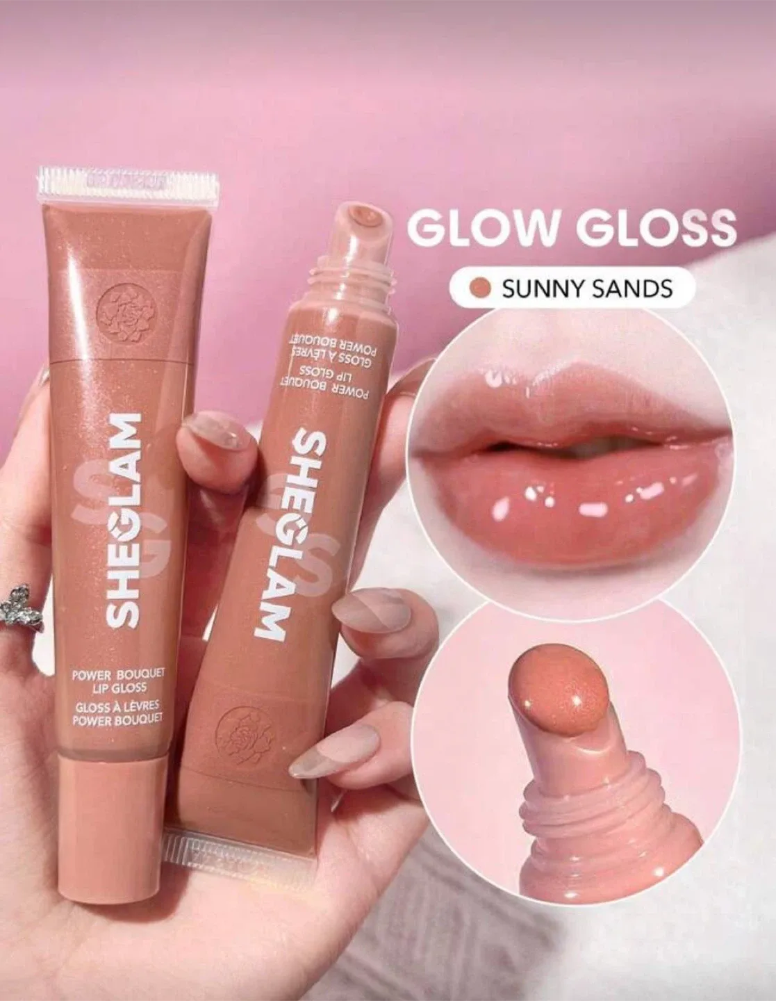 SHEGLAM Power Bouquet Lip Gloss – Sunny Sands / Freesia image indicator(2)