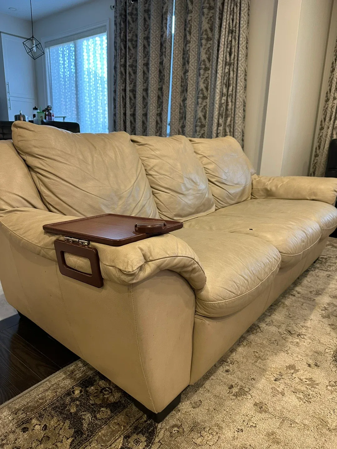 Leather Sofa Bed – 82” Long