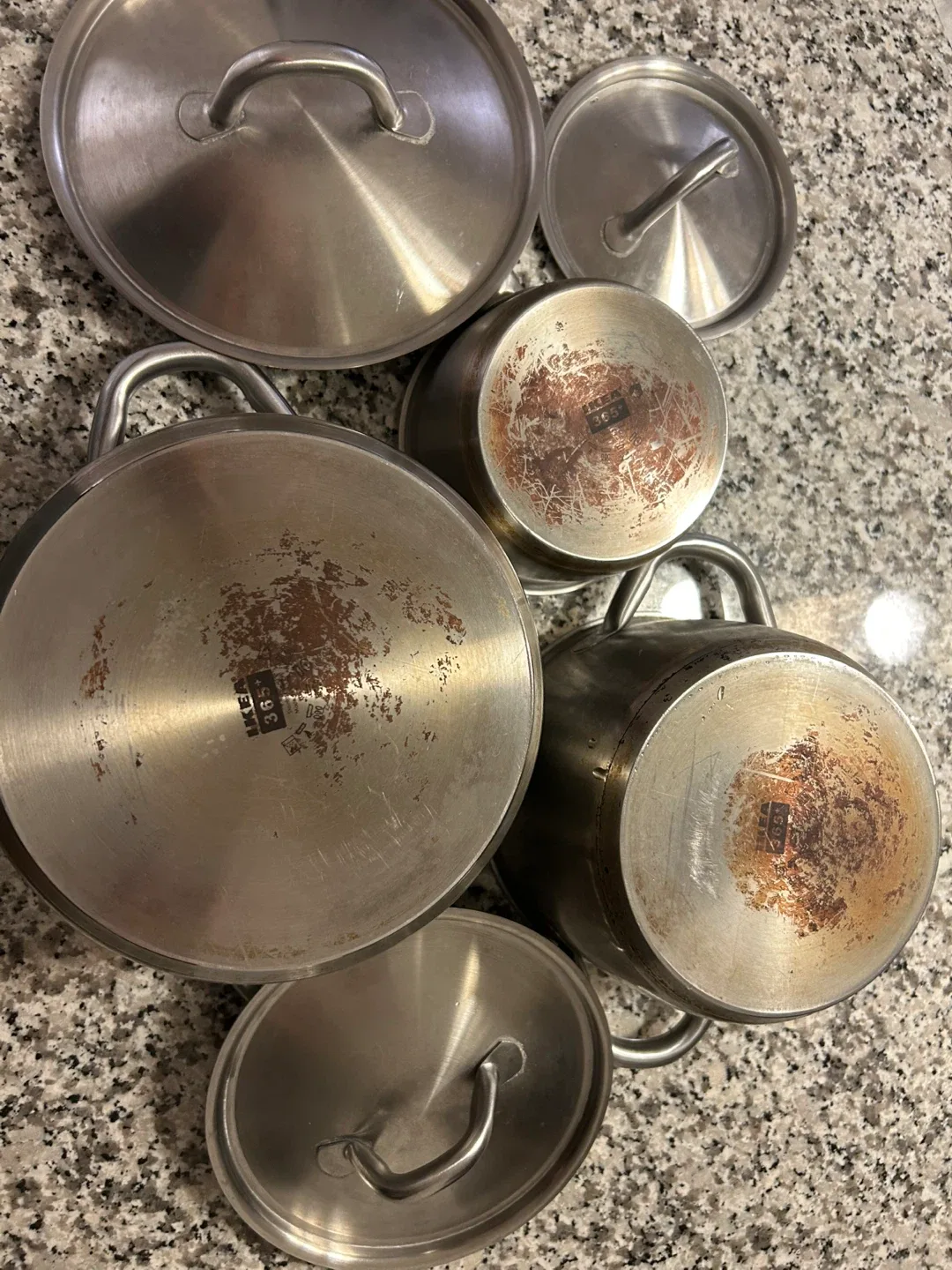 Used Stainless Steel IKEA 365+ Pot Set image indicator(3)