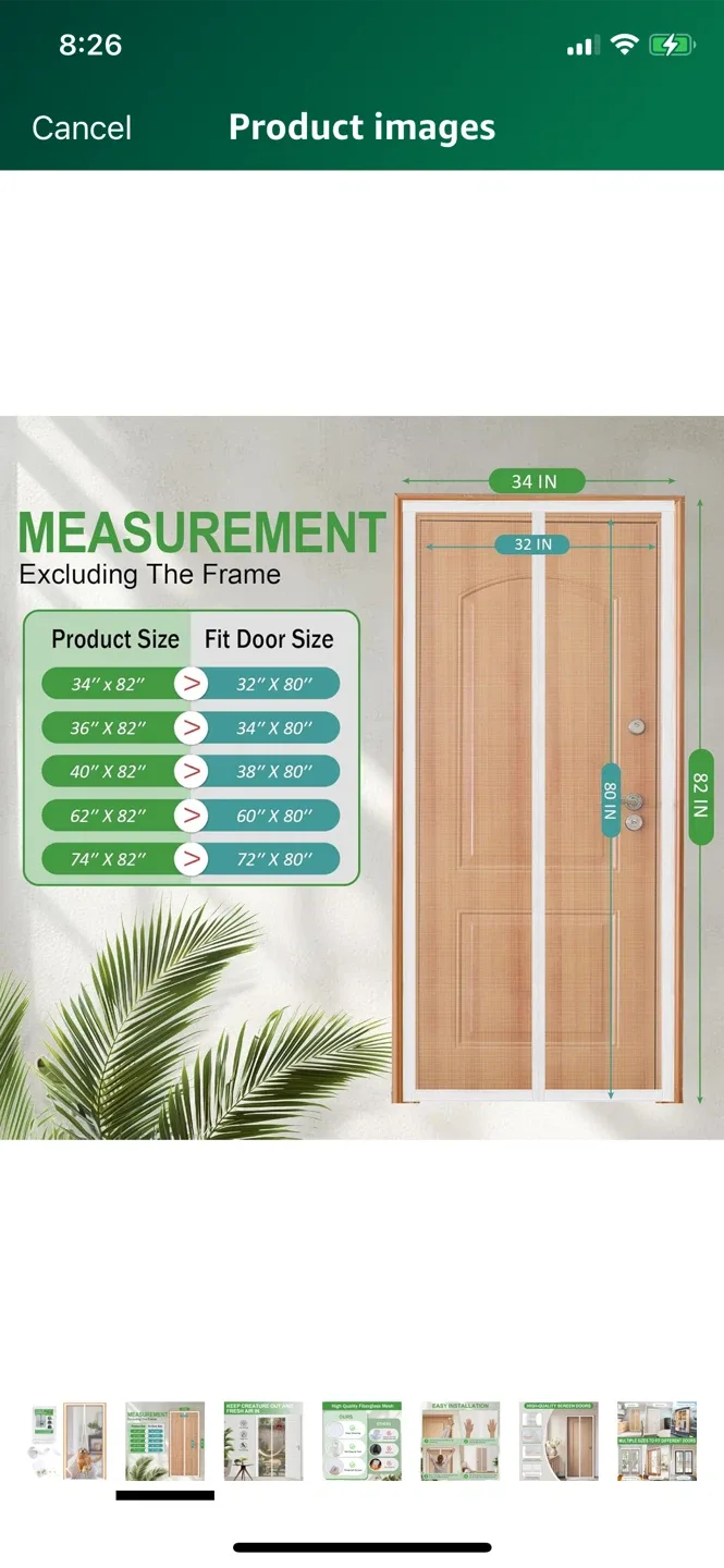 New Magnetic Screen Door 32 “x 80” image indicator(4)