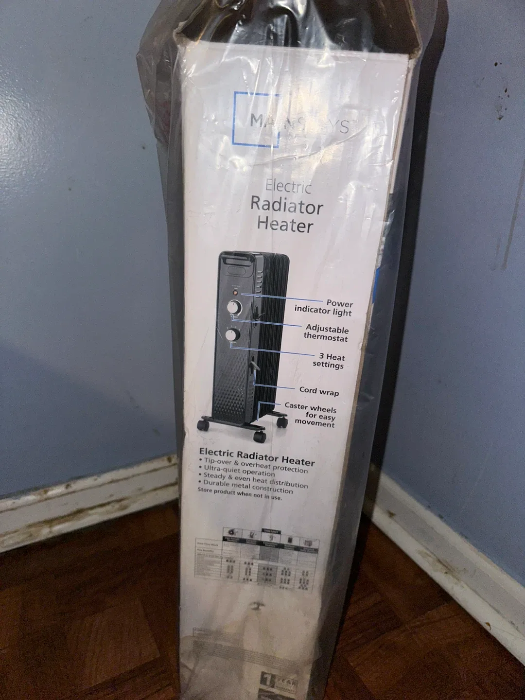 Mainstays Electric Radiator Heater - New in Box! image indicator(4)