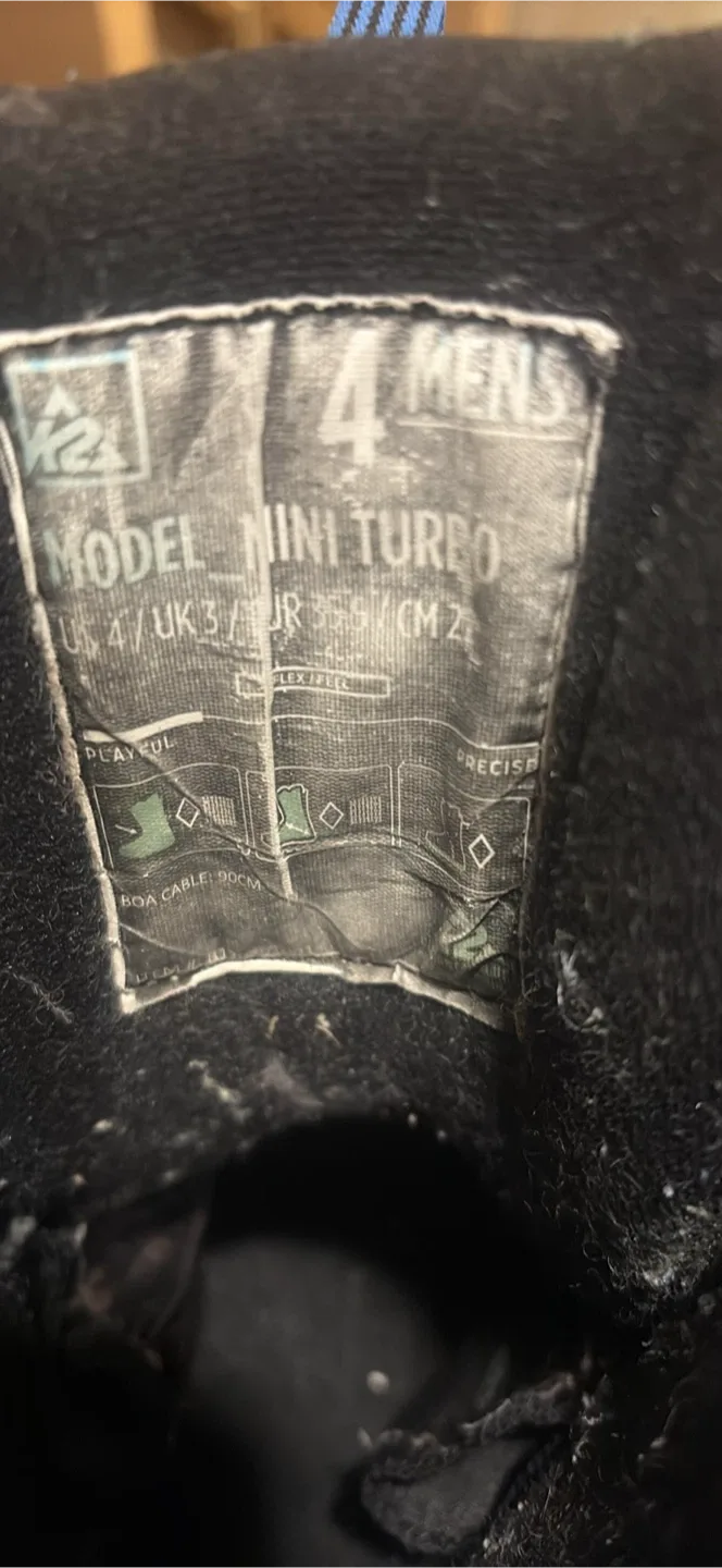 K2 Mini Turbo Snowboard Boots - Men's Size 4