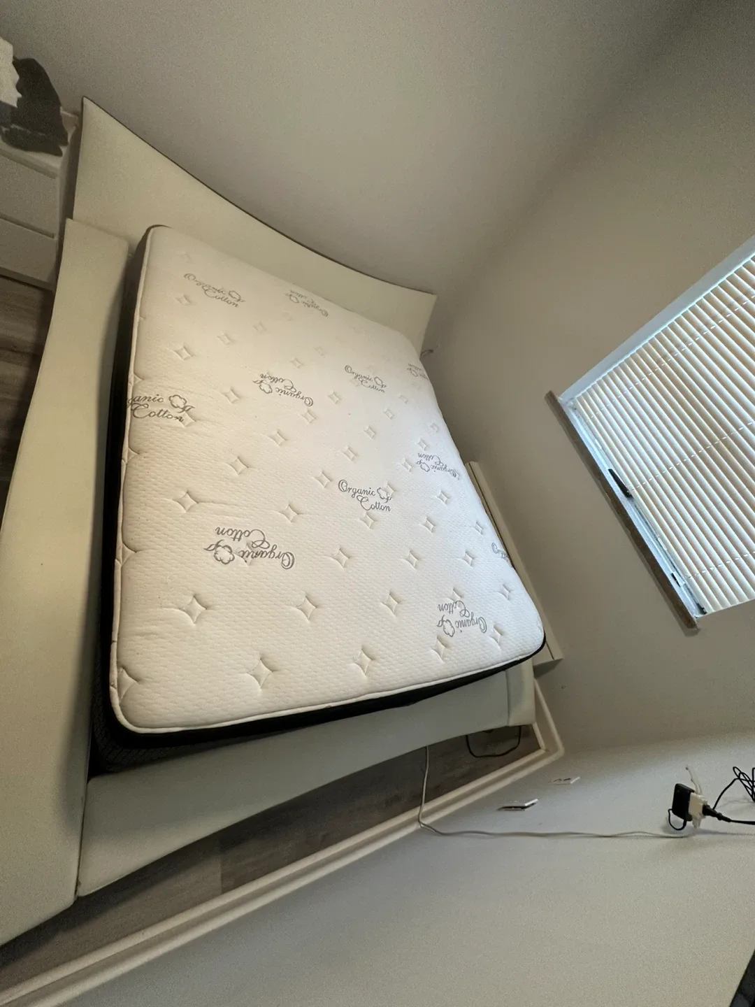 Leather Queen size bed for sale. image indicator(2)