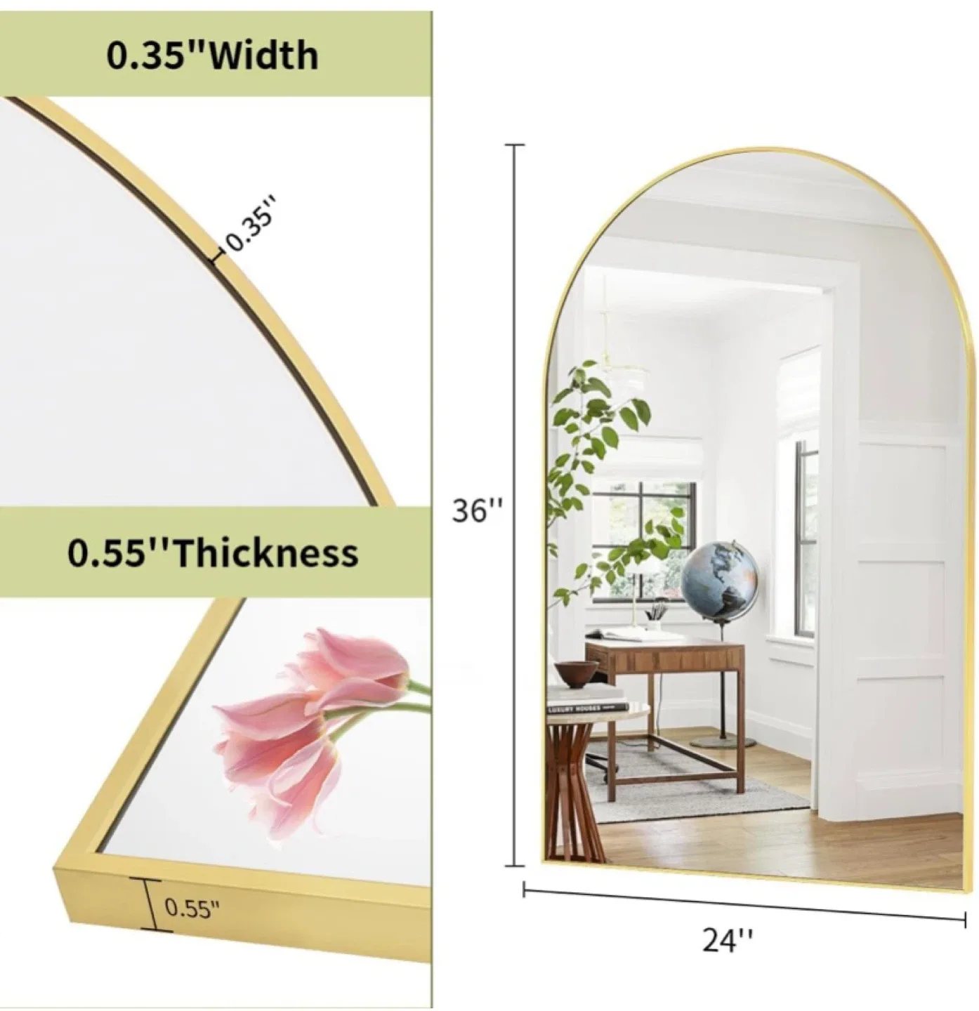 New 24"x36" Arch Gold Mirror image indicator(2)