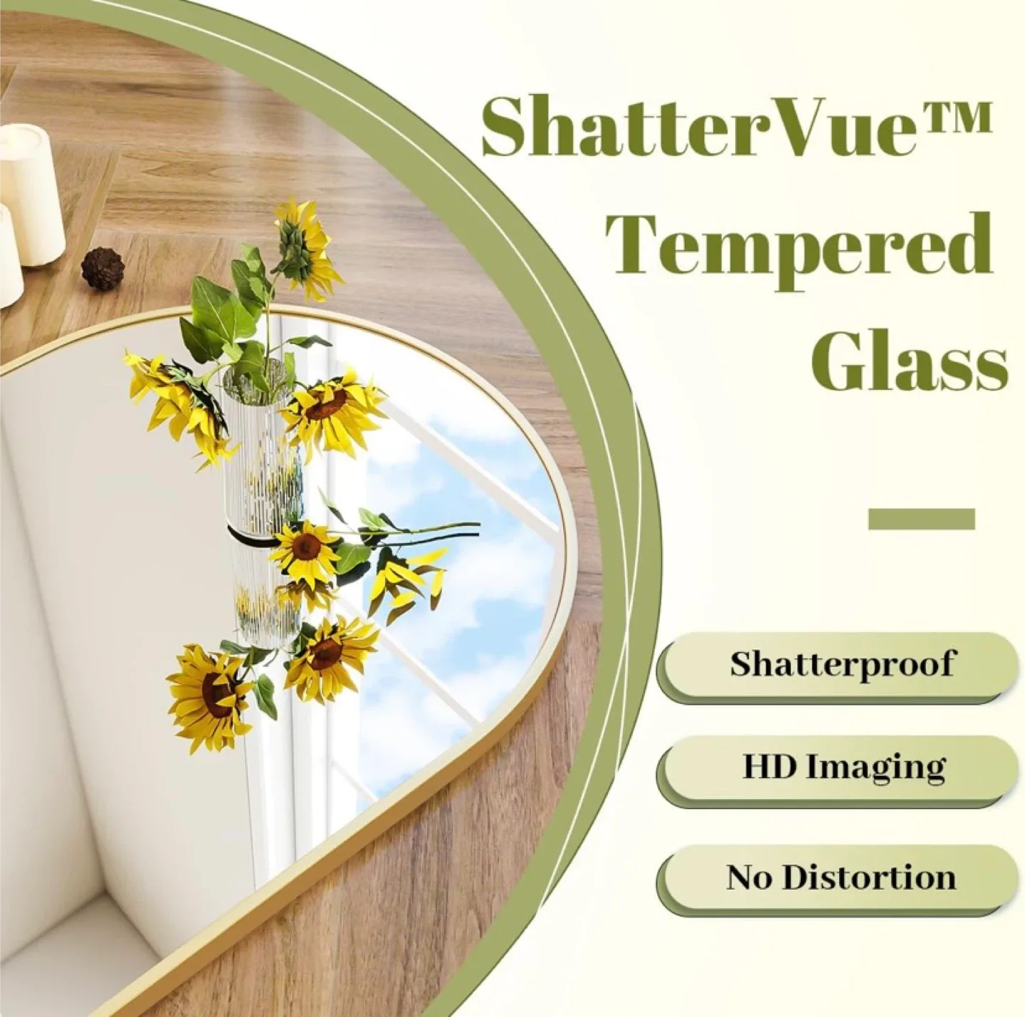 New 24"x36" Arch Gold Mirror image indicator(3)