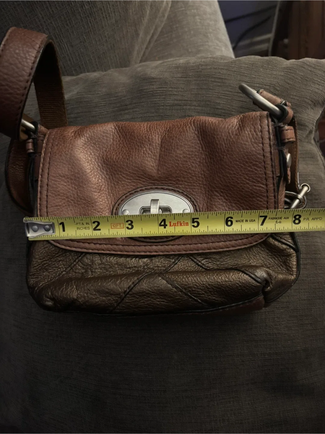 Fossil Brown Leather Crossbody Bag image indicator(8)