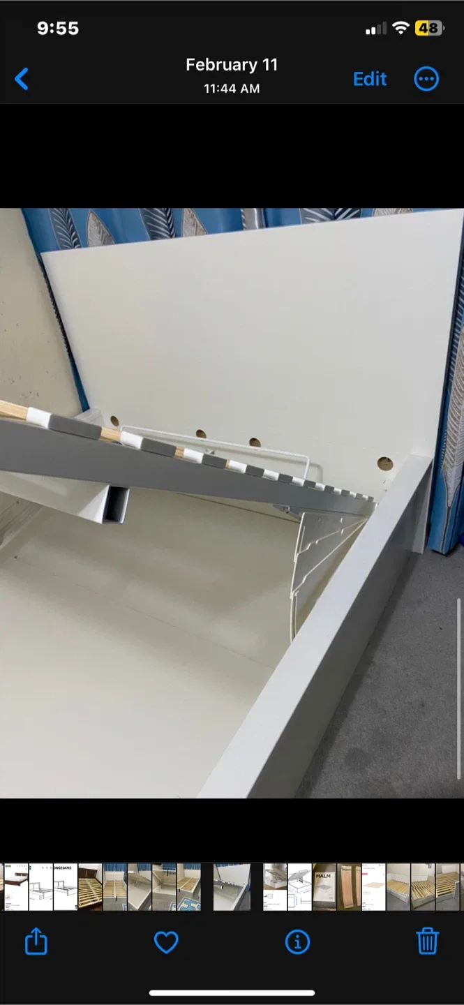 IKEA Malm White Pull-Up Storage Bed image indicator(4)