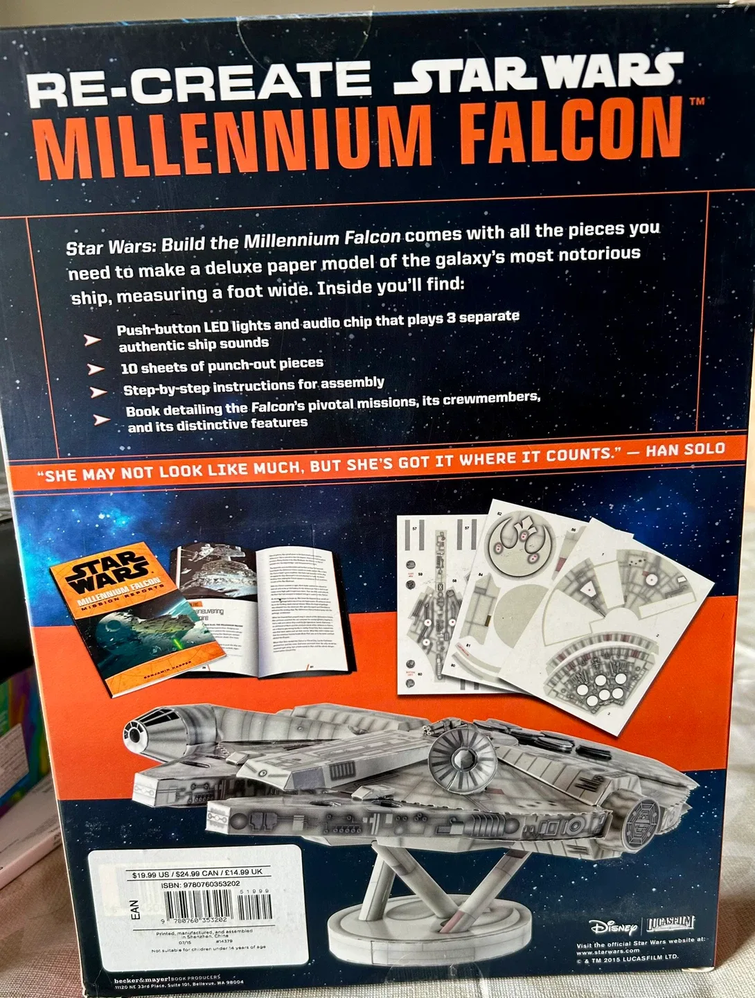 Star Wars Millennium Falcon Deluxe Paper Model Kit image indicator(4)