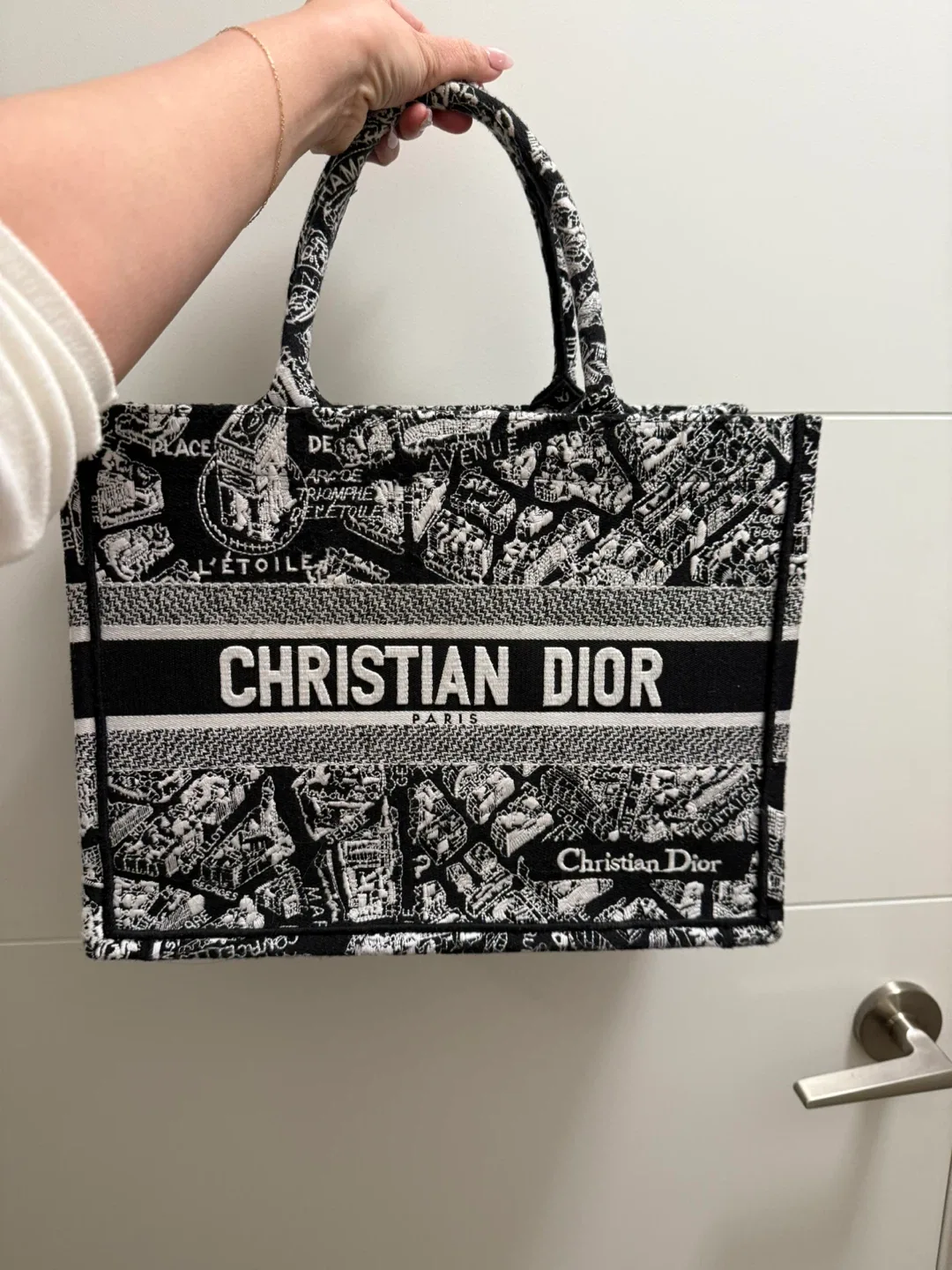 Christian Dior Black & White Tote Bag