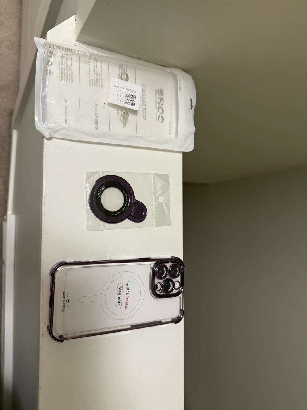 New iPhone 16 Pro Max Clear Purple Case - photo 2
