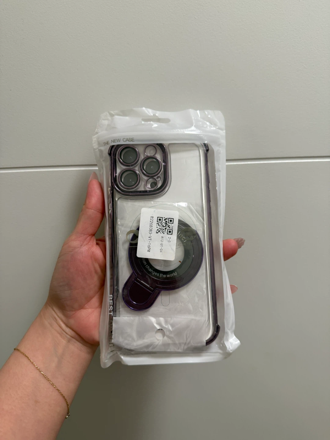 New iPhone 16 Pro Max Clear Purple Case - photo 3