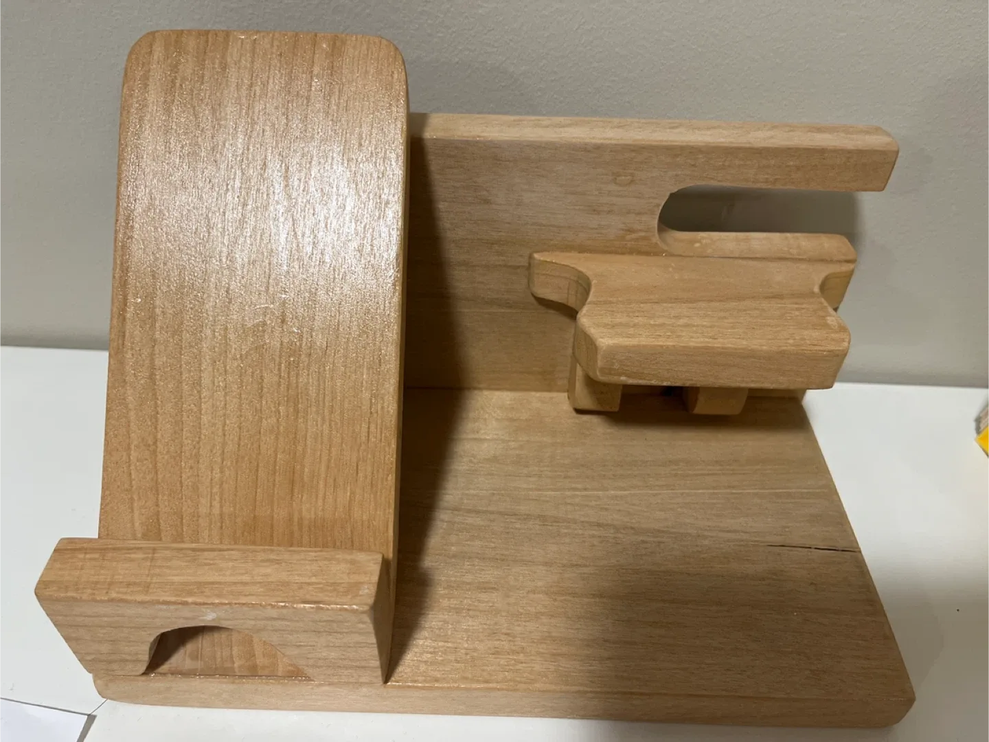 Wooden Phone and Watch Charging Station