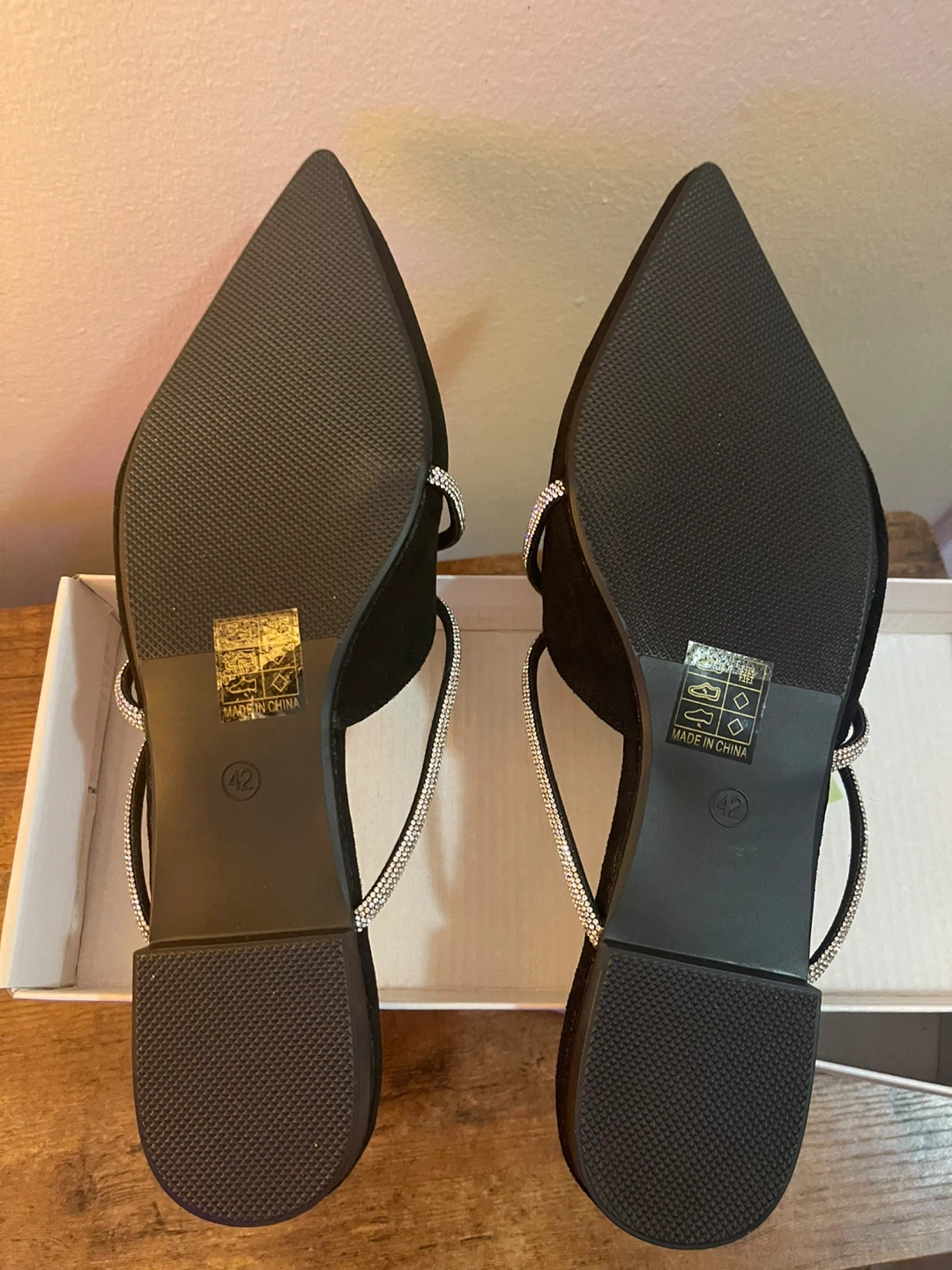 Black Pointed Mules - Size 42 - photo 4