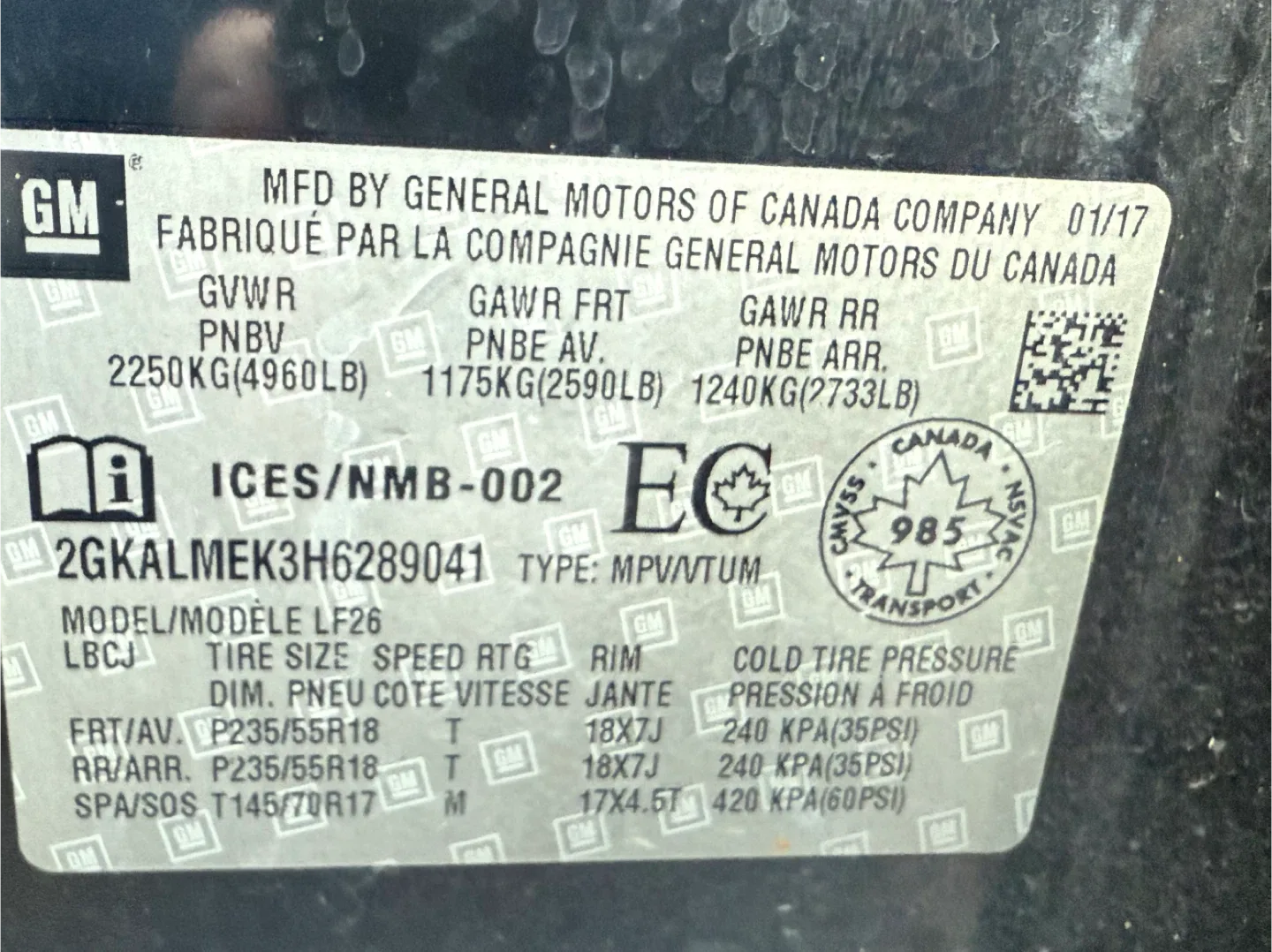 2017 Black GMC Terrain SUV image indicator(10)