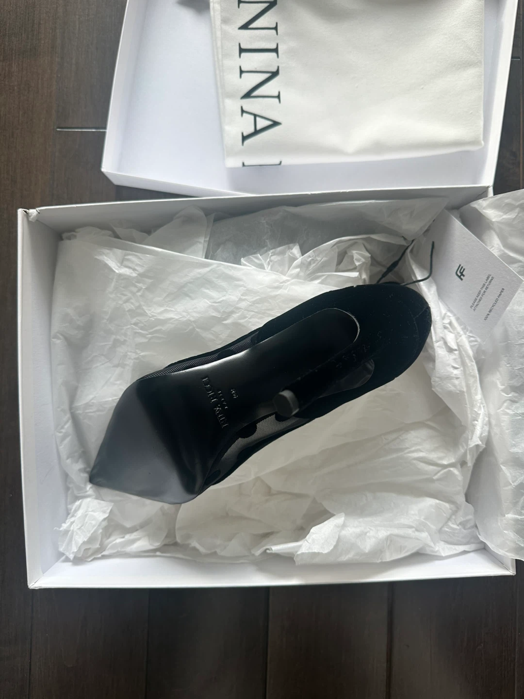 Nina Ricci Black Polka Dot Heels 105mm- Size 38 - photo 2