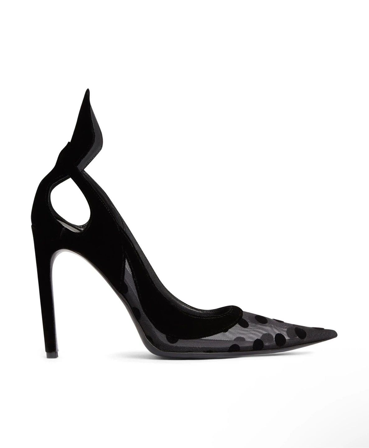 Nina Ricci Black Polka Dot Heels 105mm- Size 38 - photo 5