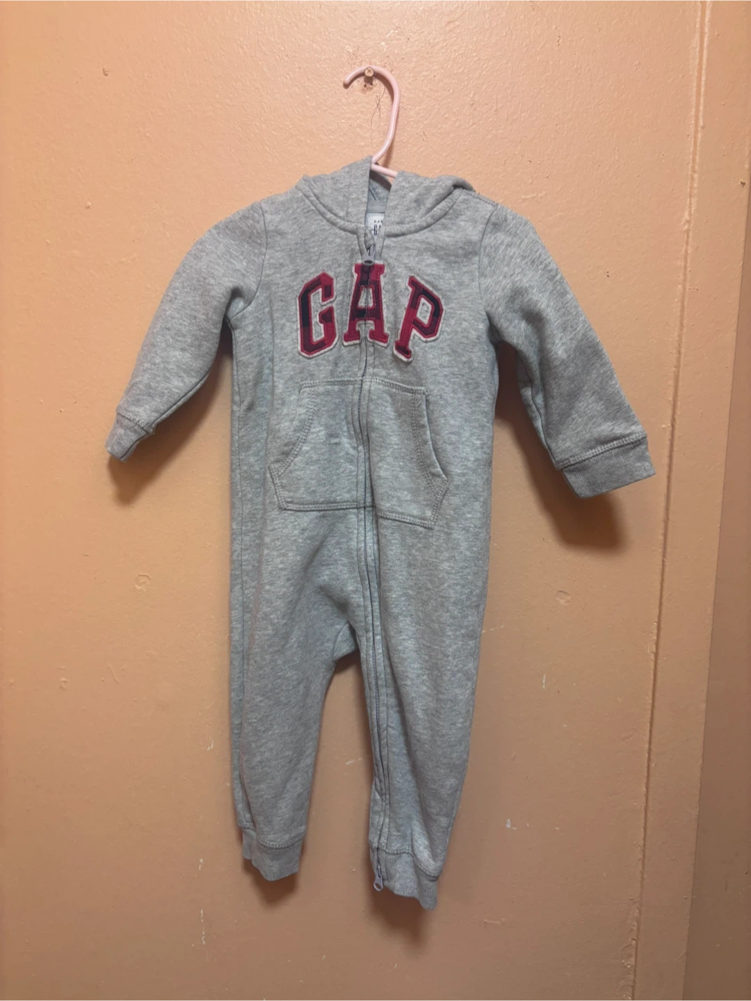 GAP Baby Gray Onesie- Size  12 - 18months