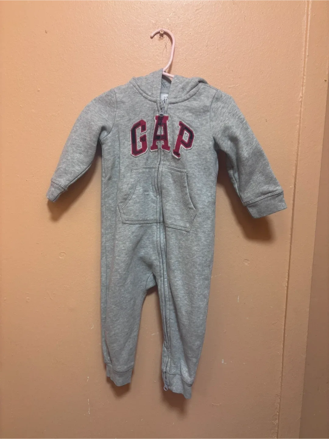 GAP Baby Gray Onesie- Size  12 - 18months