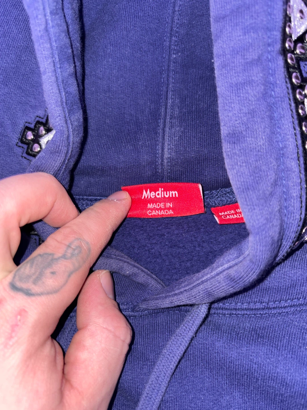Supreme Pharaoh Studded Hoodie, Medium $200 - photo 4