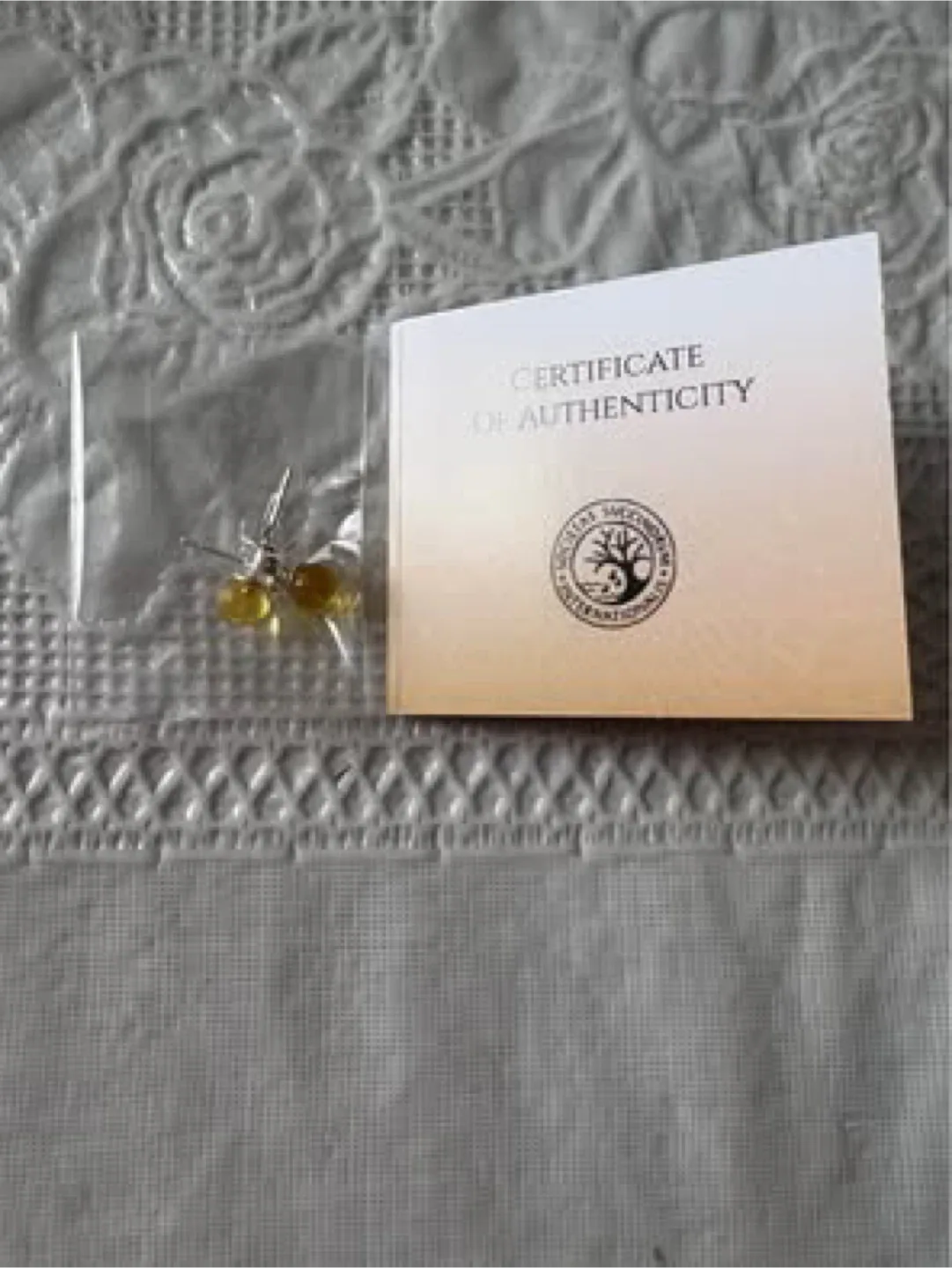 Amber earrings (New) (Authentic)(Giving away for FREE)